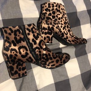 Cheetah print ankle boots